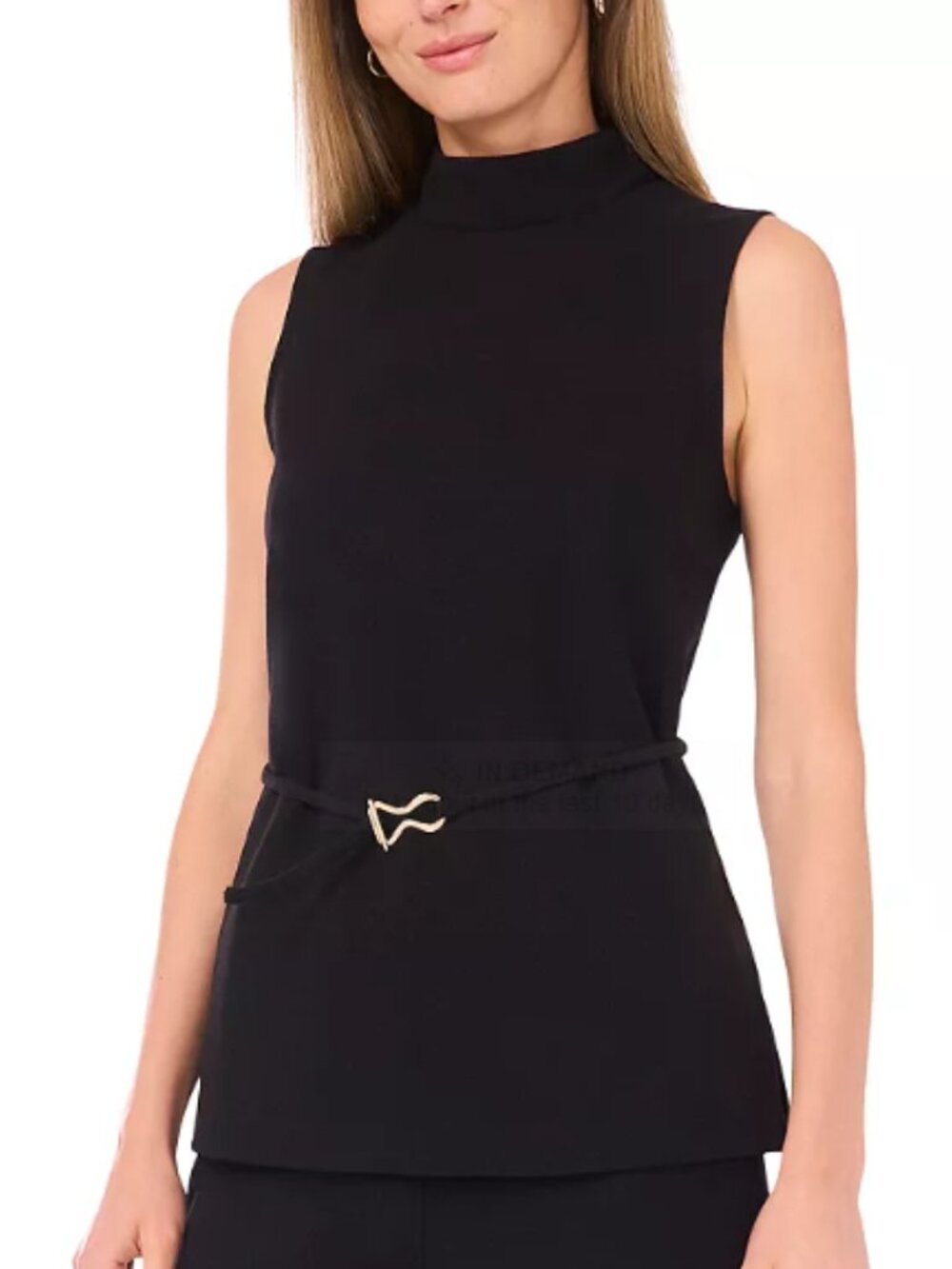 NWT - Vince Black Mock Neck Sleeveless Sweater